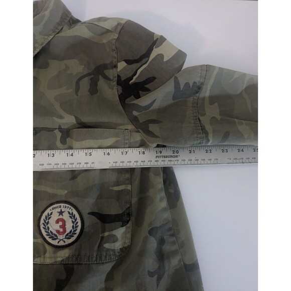 Zara Trafaluc Camo Military Style Long Sleeve Button Up 100% Cotton Size medium - Picture 6 of 8